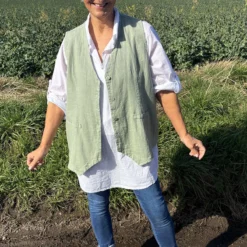 Maryam Linen Waistcoat Khaki 8 Maryam Linen Waistcoat Khaki -Kitandkaboodal Store IMG 4670 aa7f03a7 bfe6 4962 868f ebb3e7672ecf