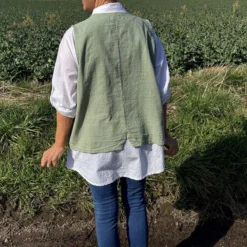 Maryam Linen Waistcoat Khaki 9 Maryam Linen Waistcoat Khaki -Kitandkaboodal Store IMG 4678 a6430815 37e0 4ed9 b0c2 27320b4d5b8c