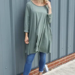 Portofino Cotton Tunic Khaki