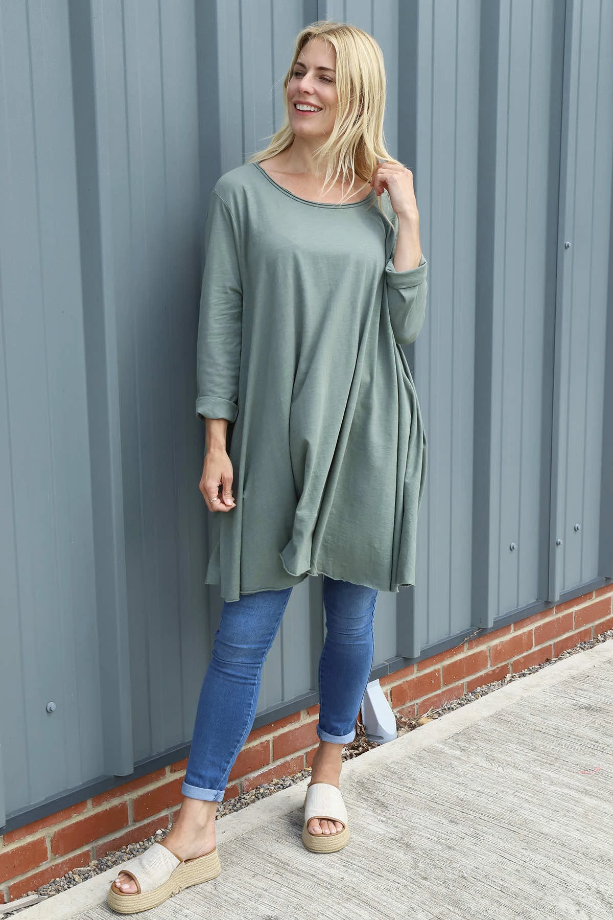 Portofino Cotton Tunic Khaki 3 Portofino Cotton Tunic Khaki