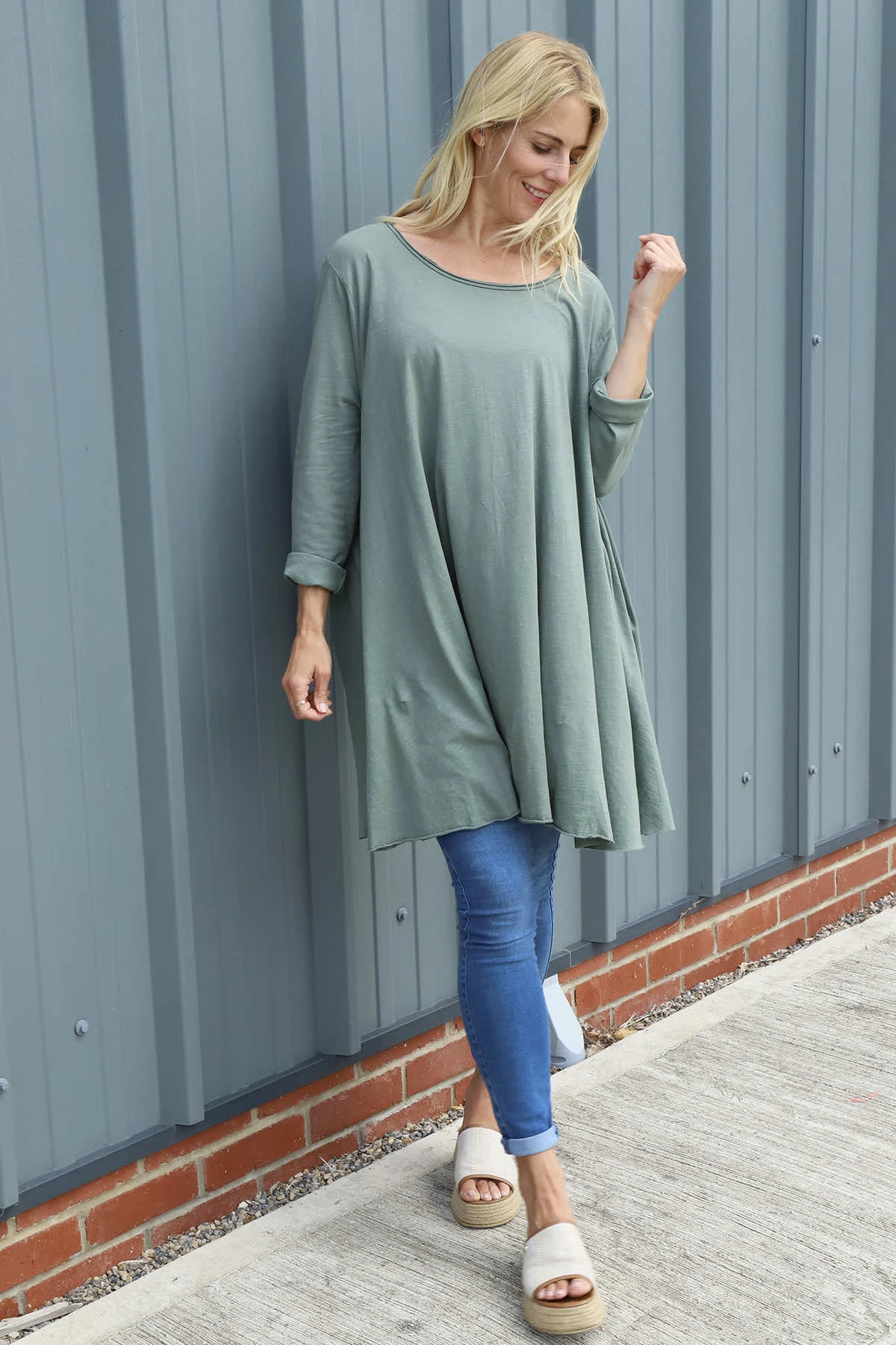 Portofino Cotton Tunic Khaki 4 Portofino Cotton Tunic Khaki - Image 2