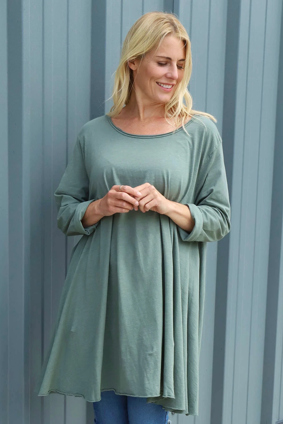 Portofino Cotton Tunic Khaki 5 Portofino Cotton Tunic Khaki - Image 3