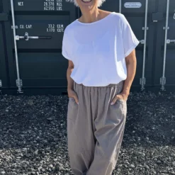 Journee Linen Trousers Mocha