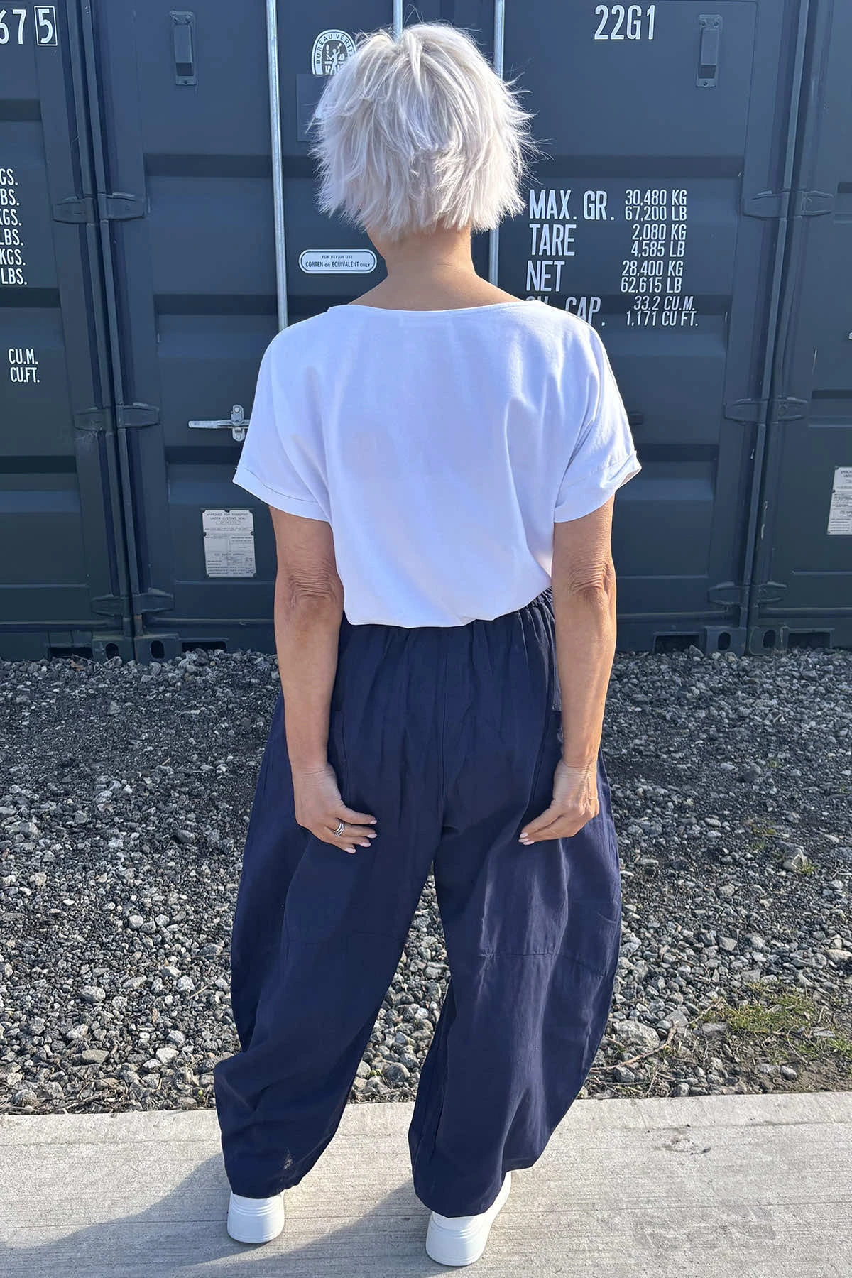 Journee Linen Trousers Navy 6 Journee Linen Trousers Navy - Image 4