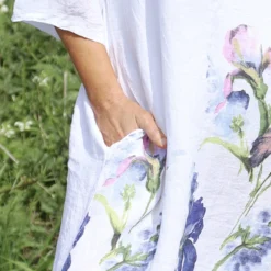 Lyla Floral Linen Dress White 8 Lyla Floral Linen Dress White -Kitandkaboodal Store IMG 4807 74e7284d 4372 4fb1 ac49 2d8deaed736f
