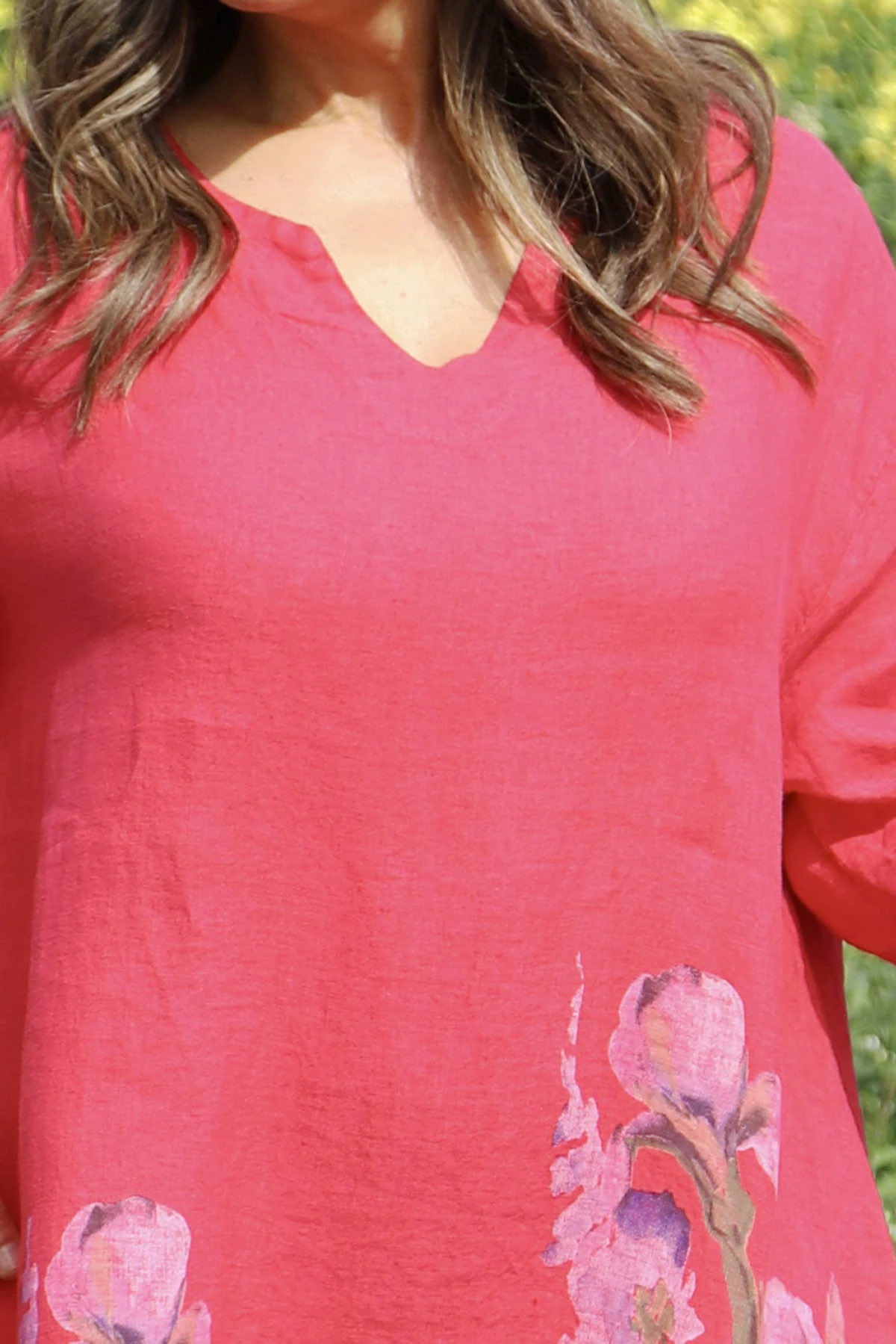 Lyla Floral Linen Dress Hot Pink 5 Lyla Floral Linen Dress Hot Pink - Image 3