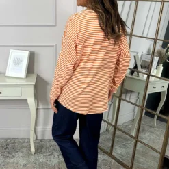 Frances Stripe Sweat Top Orange 9 Frances Stripe Sweat Top Orange -Kitandkaboodal Store IMG 4916 41821867 5096 4dad 942b 384a11f8eb37