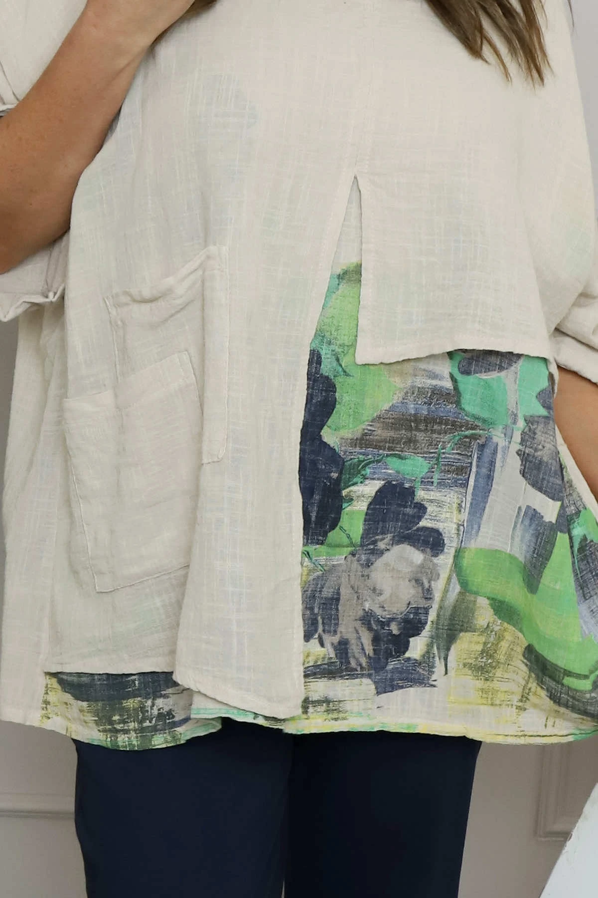 Alberta Layered Linen Top Stone 5 Alberta Layered Linen Top Stone - Image 3