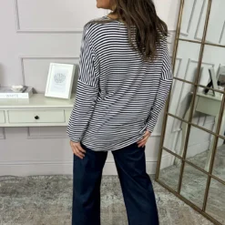 Frances Stripe Sweat Top Navy 9 Frances Stripe Sweat Top Navy -Kitandkaboodal Store IMG 4940 76fe9145 18e3 4ea5 98d2 e63f9cc6f700