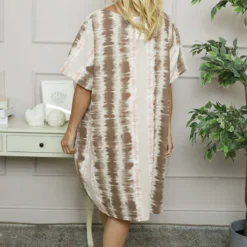 Milana Pattern Linen Dress Stone -Kitandkaboodal Store IMG 4944 8ce6c9d9 12c5 4b0b 867e f0227df59be7