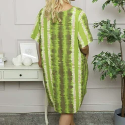 Milana Pattern Linen Dress Green 9 Milana Pattern Linen Dress Green -Kitandkaboodal Store IMG 4962 a077f85a 65a7 463c a3aa 12f7b3b86bff
