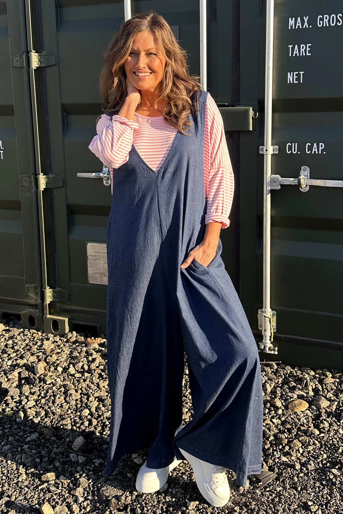 Alexia Denim Jumpsuit Dark Denim 4 Alexia Denim Jumpsuit Dark Denim - Image 2