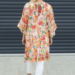 Tahlia Floral Linen Tunic Orange 9 Tahlia Floral Linen Tunic Orange -Kitandkaboodal Store IMG 5017 303e5e50 e543 4549 9152 8d31290f2aa2
