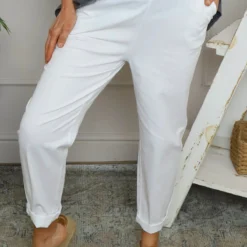 Elodie Cotton Trousers White 8 Elodie Cotton Trousers White -Kitandkaboodal Store IMG 5044 1f7ae518 7b34 41ff aaeb e51eb7c94cf6