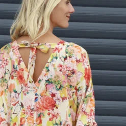 Tahlia Floral Linen Tunic Yellow -Kitandkaboodal Store IMG 5062 0da56209 36be 4e63 a059 50b270ef68b9