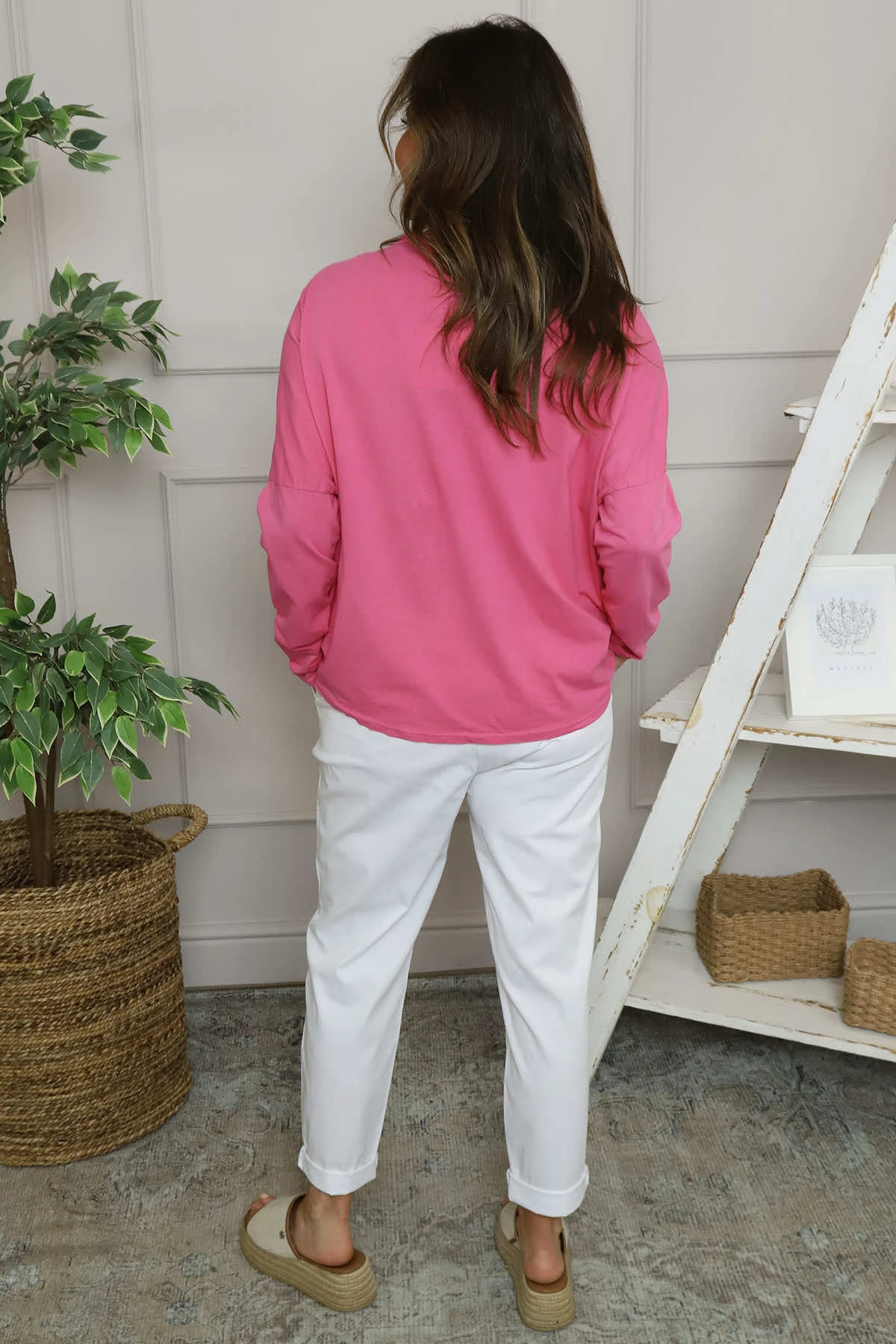 Briony Heart Cotton Top Hot Pink 6 Briony Heart Cotton Top Hot Pink - Image 4