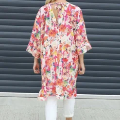 Tahlia Floral Linen Tunic Fuchsia 8 Tahlia Floral Linen Tunic Fuchsia -Kitandkaboodal Store IMG 5083 2361df05 3e99 4886 ae9f b018716e6d40