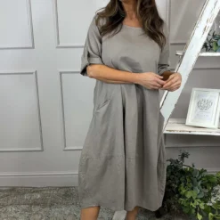 Penelope Pocket Linen Dress Mocha 7 Penelope Pocket Linen Dress Mocha -Kitandkaboodal Store IMG 5085 0723c83e 7374 4fc2 b50d a796fede76b1