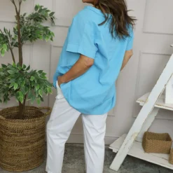 Baines Linen Top Kingfisher -Kitandkaboodal Store IMG 5089 bc61c4e3 fe6d 40ae 9636 2de51604495c