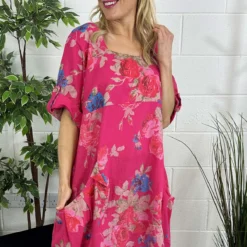 Jolee Floral Print Linen Dress Hot Pink 8 Jolee Floral Print Linen Dress Hot Pink -Kitandkaboodal Store IMG 5116 0909818f 08ed 4a7b a854 ac19b06e9240