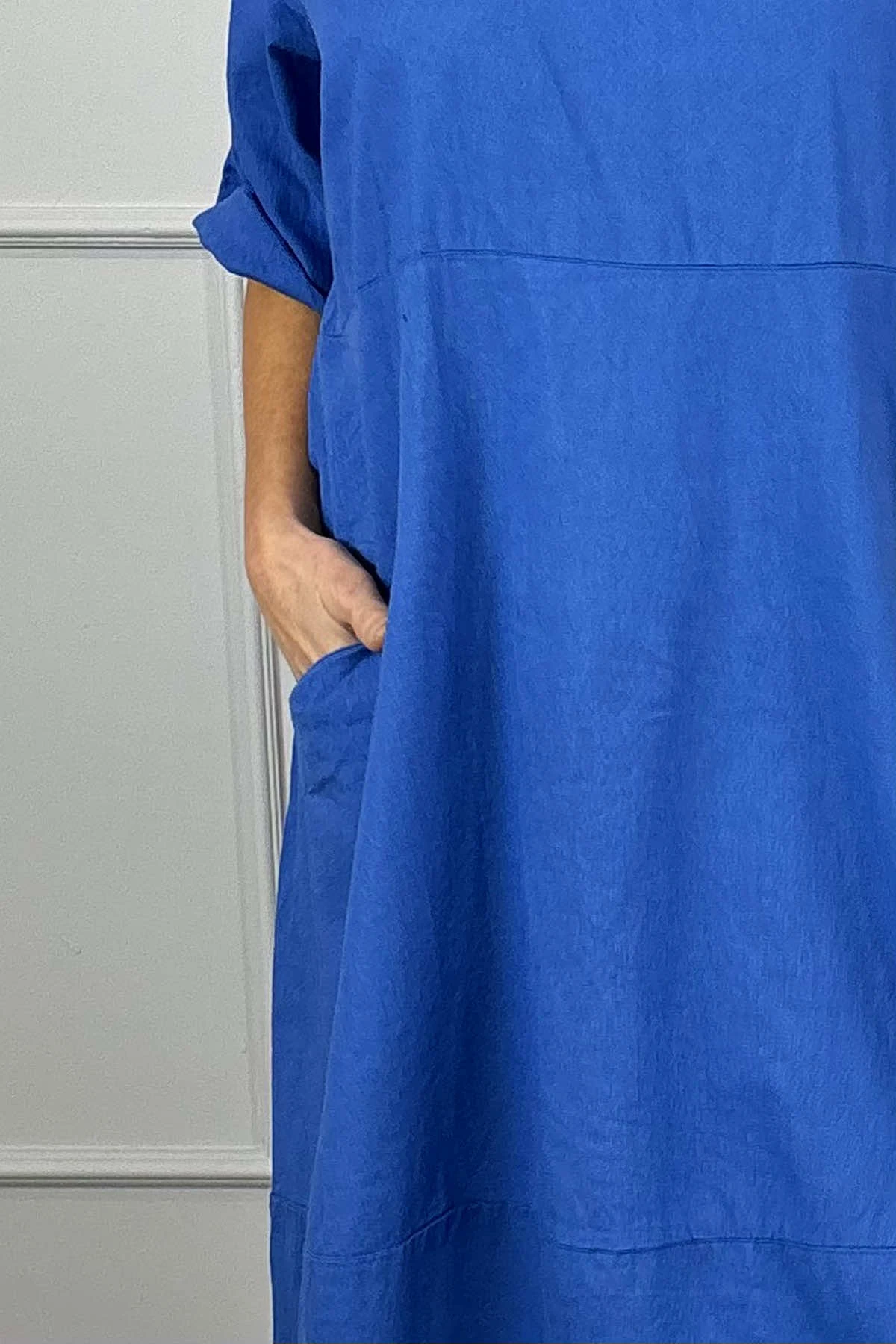 Penelope Pocket Linen Dress Cobalt 5 Penelope Pocket Linen Dress Cobalt - Image 3