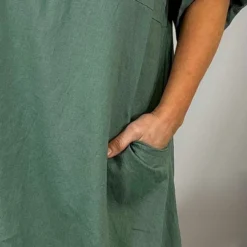 Penelope Pocket Linen Dress Khaki 8 Penelope Pocket Linen Dress Khaki -Kitandkaboodal Store IMG 5158 53454072 26b2 434f bcdd f7f87882cd86