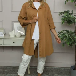 Mariabella Longline Linen Shirt Camel 7 Mariabella Longline Linen Shirt Camel -Kitandkaboodal Store IMG 5176 b9eedc64 4f93 4b91 a1aa 988fefff8557