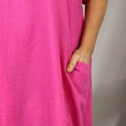 Penelope Pocket Linen Dress Fuchsia 8 Penelope Pocket Linen Dress Fuchsia -Kitandkaboodal Store IMG 5181 874d6845 b04f 4179 846a d85425bd6676