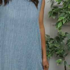 Aubrie Stripe Cotton Dress Blue -Kitandkaboodal Store IMG 5237 d41ec1e1 d643 4c1a a0f0 1a5dcd1e62f1