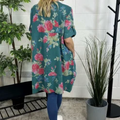 Jolee Floral Print Linen Dress Jade Green -Kitandkaboodal Store IMG 5240 85169a7f c1f8 4a25 93e0 9246323cc97b