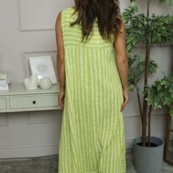 Aubrie Stripe Cotton Dress Lime -Kitandkaboodal Store IMG 5260 c3120311 bc61 4e6a a083 b2a38c37f121
