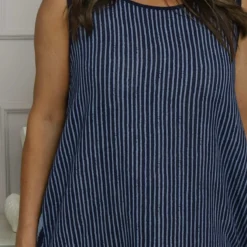 Aubrie Stripe Cotton Dress Navy -Kitandkaboodal Store IMG 5322 cbf8ba3d 7bfc 4e09 ad4d c8b931275a00