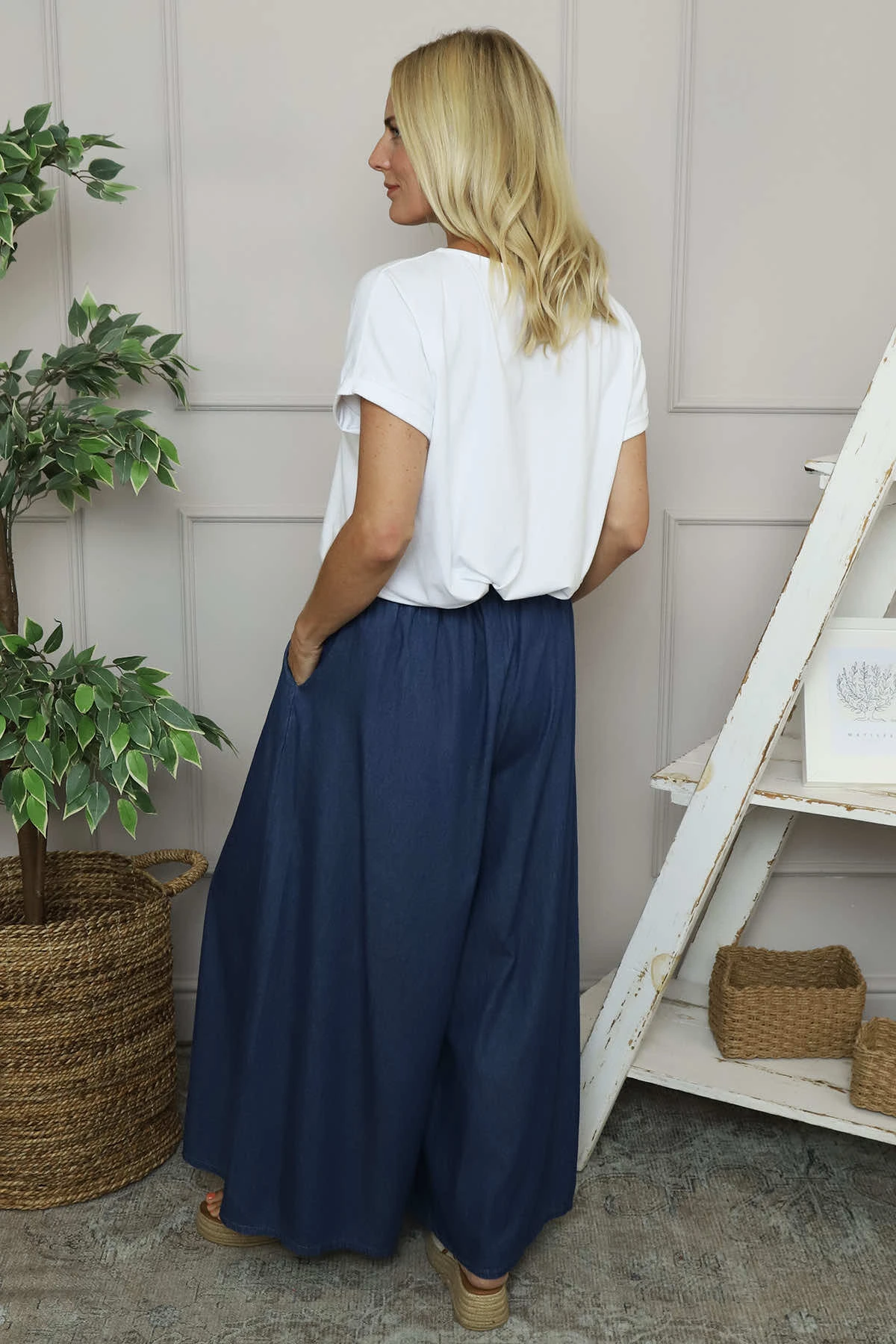 Trish Wide Leg Denim Trousers Mid Denim 8 Trish Wide Leg Denim Trousers Mid Denim - Image 6