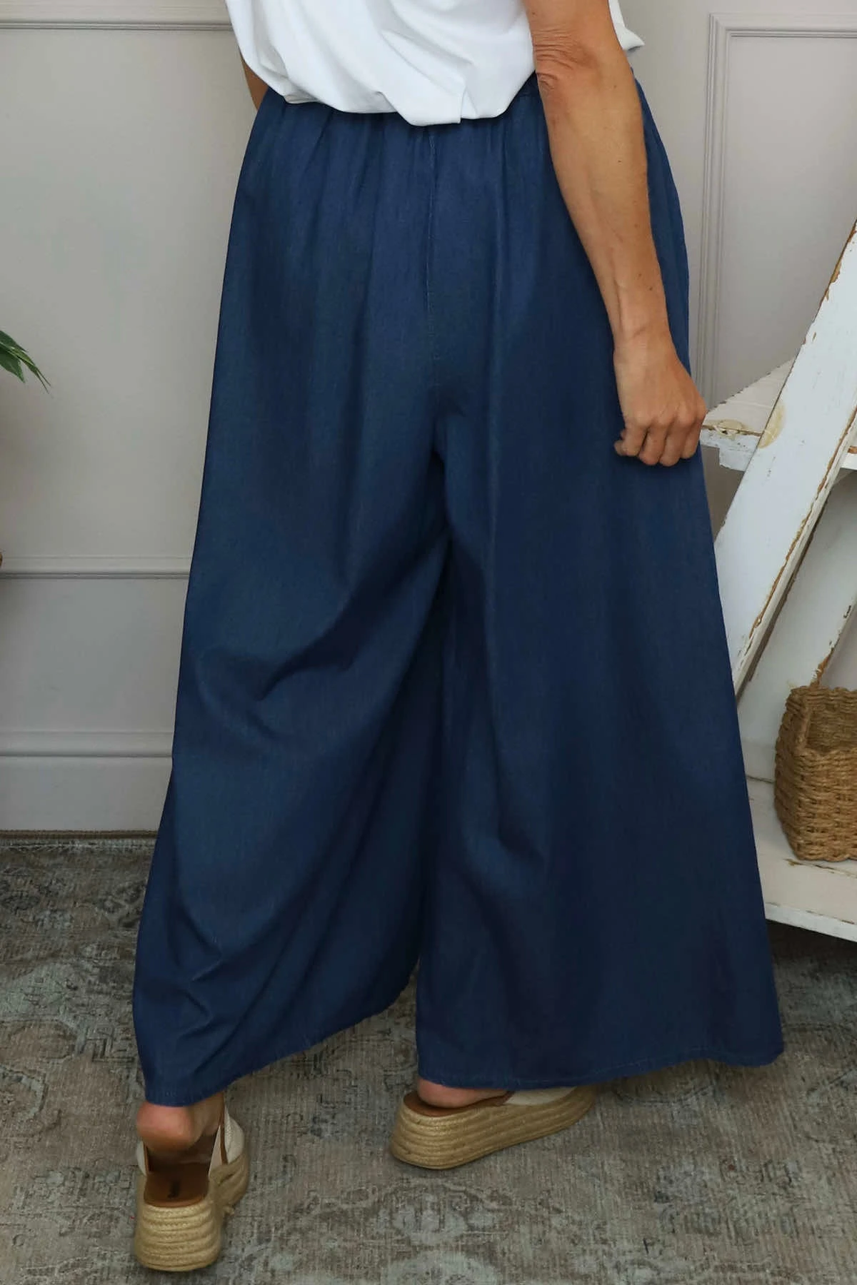 Trish Wide Leg Denim Trousers Mid Denim 7 Trish Wide Leg Denim Trousers Mid Denim - Image 5