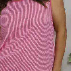 Aubrie Stripe Cotton Dress Fuchsia -Kitandkaboodal Store IMG 5352 558c66b9 103a 484d a3d0 4422d579f0fa