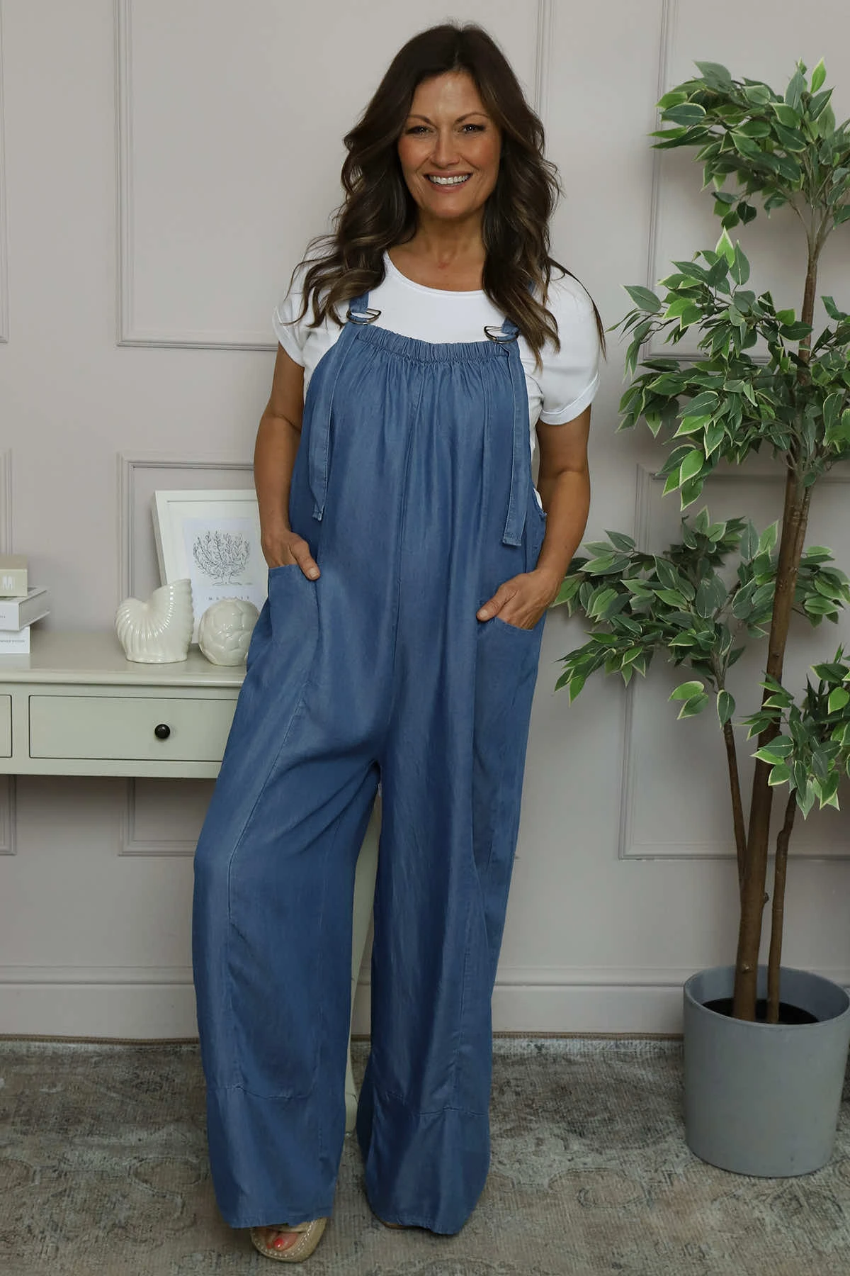 Marla Denim Dungarees Mid Denim 4 Marla Denim Dungarees Mid Denim - Image 2