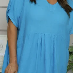 Fenella Linen Dress Kingfisher -Kitandkaboodal Store IMG 5440 d4d2021e 600a 4d6e 8fb8 a1db82561069