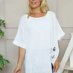 Romilda Button Cotton Top White 8 Romilda Button Cotton Top White -Kitandkaboodal Store IMG 5487 2c57b32b 0aae 4e61 89ca 1cf35b2c12c6