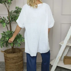 Romilda Button Cotton Top White 9 Romilda Button Cotton Top White -Kitandkaboodal Store IMG 5494 7fc02415 15ad 4b74 b045 4cc868cb2d41