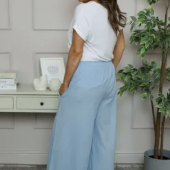 Daphne Linen Trousers Light Blue -Kitandkaboodal Store IMG 5504 111db6d0 6f21 48a8 8a61 a5d6c6ff843e