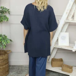 Romilda Button Cotton Top Navy 9 Romilda Button Cotton Top Navy -Kitandkaboodal Store IMG 5504 24f1d42b 3b7d 4e38 a788 1092ffe940f9