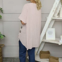 Romilda Button Cotton Top Pink -Kitandkaboodal Store IMG 5524 0e19b250 15c5 48f4 adb9 aeecb14a6781