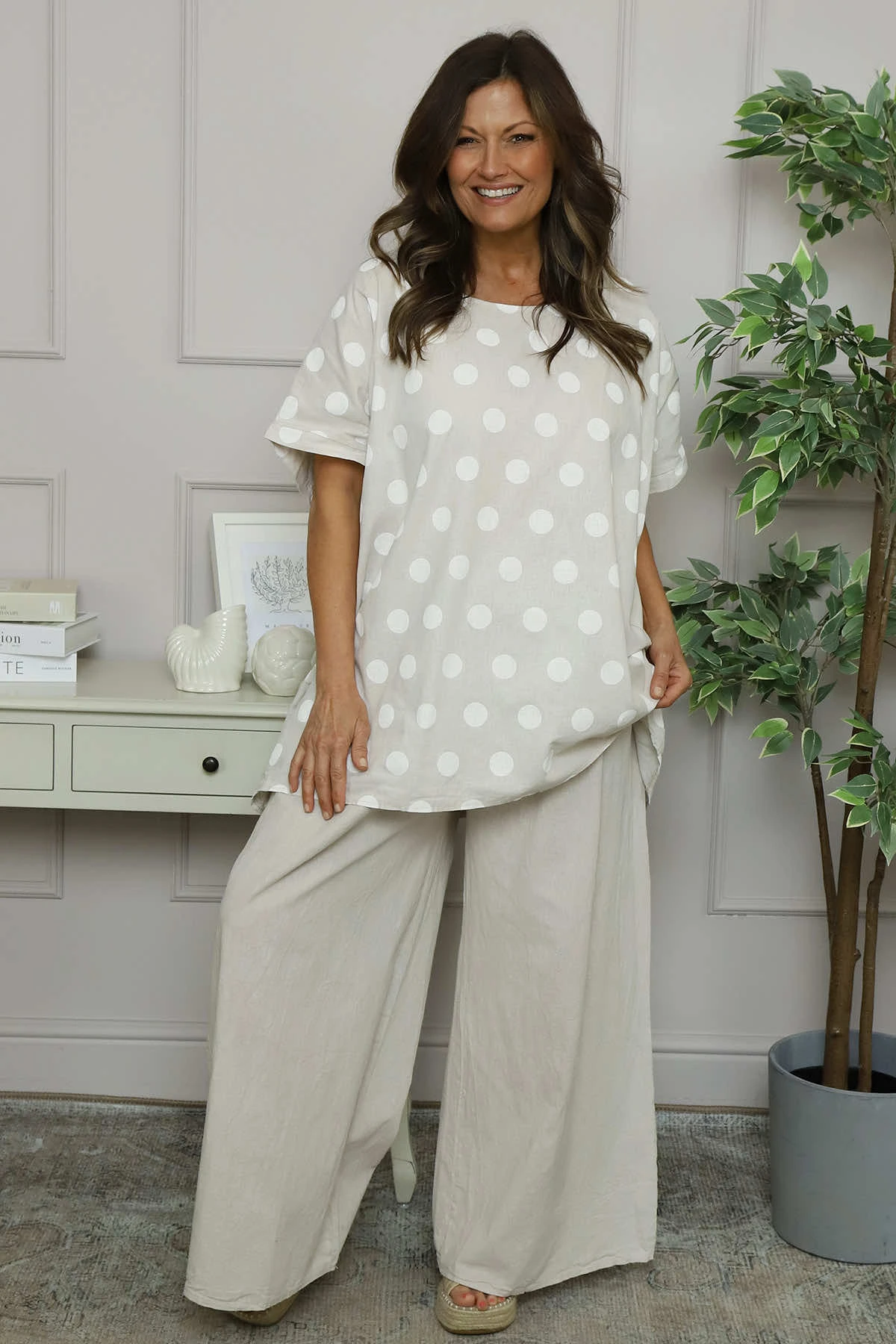 Daphne Linen Trousers Stone 3 Daphne Linen Trousers Stone
