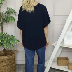 Malvina V-Neck Top Navy 9 Malvina V-Neck Top Navy -Kitandkaboodal Store IMG 5565 464995f3 edbc 431f bfd8 7be75f38b378