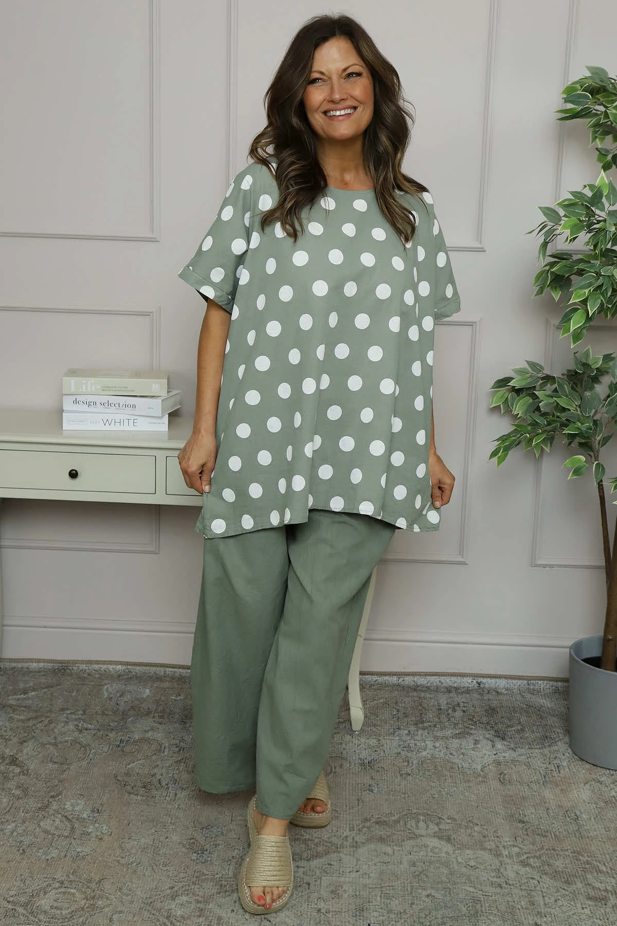 Daphne Linen Trousers Khaki 4 Daphne Linen Trousers Khaki - Image 2