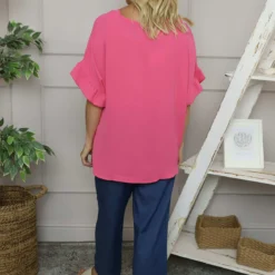 Malvina V-Neck Top Fuchsia -Kitandkaboodal Store IMG 5587 aa7e1f58 2198 4f13 882e 1b56e3a4c0da