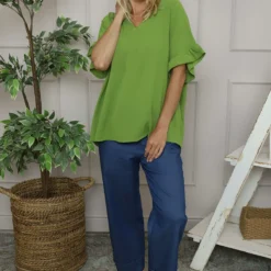 Malvina V-Neck Top Olive 8 Malvina V-Neck Top Olive -Kitandkaboodal Store IMG 5600 3318e708 f209 4e45 9eab 2d57a9280a7c