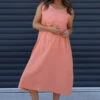 Roisin Sleeveless Linen Dress Coral 1 Roisin Sleeveless Linen Dress Coral -Kitandkaboodal Store IMG 5615 e24b3c0f e8f4 4d95 8c66 60ba7ab9f196