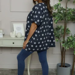 Lisette Spot Linen Top Navy 9 Lisette Spot Linen Top Navy -Kitandkaboodal Store IMG 5636 e3caeaa2 9dab 4006 9073 c2cd37f8a6bb