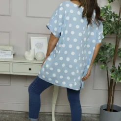 Lisette Spot Linen Top Light Blue 9 Lisette Spot Linen Top Light Blue -Kitandkaboodal Store IMG 5683 e88837a3 c1a4 472b bc66 05fbc44469ba